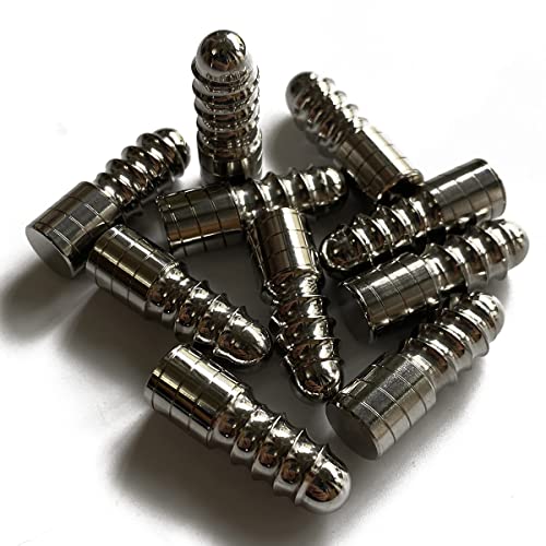 10PCS Ball Thread Pool Cue Joint Protector Stainless Steel Pin Screw Studs - HIGH Polished
