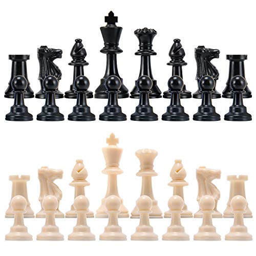 AMEROUS Chess Pieces, Chessmen with 3.75” King Height, Figure Figurine Chess Pawns for Chess Board Game - Pieces Only