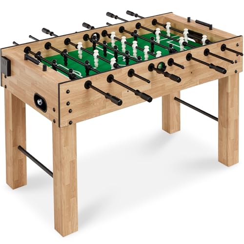 Best Choice Products Full Size 54 Inch Regulation Foosball Table for Home, Game Room - Includes 2 Balls, 2 Cup Holders - color: Natural