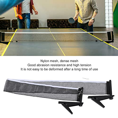 Table Tennis Net Rack Set, 67.7in Foldable Table Tennis Match Net Belt Bracket for Indoors Outdoors, Professional Athlete Amateur