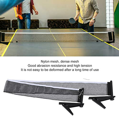 Table Tennis Net Rack Set, 67.7in Foldable Table Tennis Match Net Belt Bracket for Indoors Outdoors, Professional Athlete Amateur