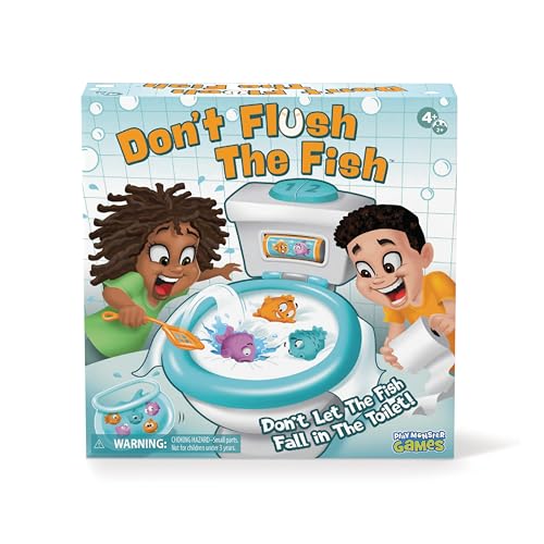 Don't Flush The Fish Board Games for Kids - Board Games for Family Game Night for Kids and Adults, Fun Balancing Game, Multi-Player Preschool, Toddler Toys, Ages 4+ - style: Don’t Flush the Fish