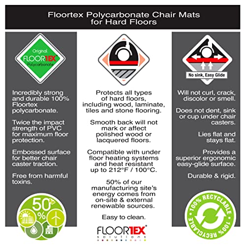FLRFC121001009RC - Cleartex 9Mat Ultimat Polycarbonate Chairmat for Hard Floor in Cerise Pink (38 X 39) - color: Cerise Pink