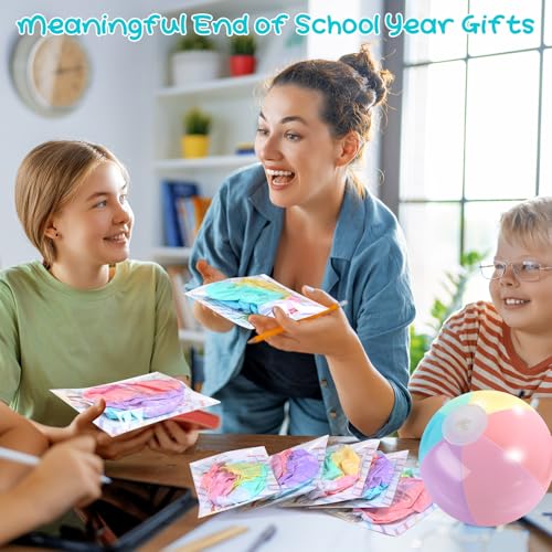 MiniInflat 24 Set End of Year Classroom Students Gifts from Teacher 10 Inch Inflatable Beach Balls Bulk Jumbo Big Beach Balls for Kids Summer Swimming Party Favor Water Games Supplies - color: Pastel Color