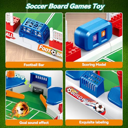 Mini Foosball Table Game for Kids: Soccer Gifts Toy for 3 4 5 6 7 8-12 Year Old Boys - Sports Football Board Games for Indoor Family Party - Perfect Christmas Birthday Gifts for Kids Age 3-12