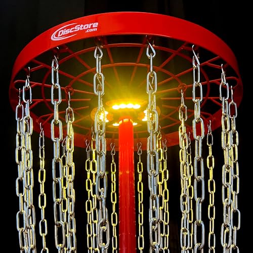 Disc Store Disc Golf Basket Light - Water-Resistant Disc Sports Golf Hole Lights with Stepless Dimming, White LED & Yellow Natural Lights, Up to 72-Hour Runtime