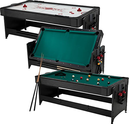 Fat Cat Original 2-in-1 7 Foot Pockey Multi Game Table, Air Hockey and Billiard Table Combo with 80 CFM Motor, Includes Accessories