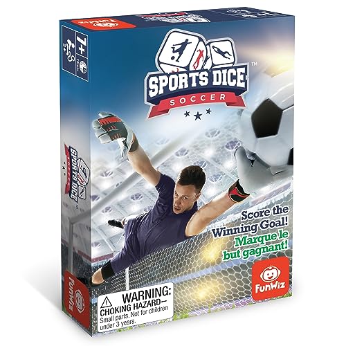 FoxMind Games: Sports Dice Soccer - Dice Board Game, Kick It Out of The Stadium, Easy to Learn & Fun to Play, 2 or 4 Players, Ages 7+