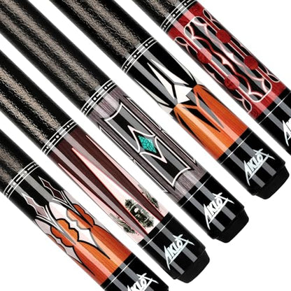 AKLOT Pool Cues, 5-Pack 58" Maple Pool Cue Stick, Pool Sticks for Adults - Perfect for Home Game Rooms, Bars & Billiard Halls, Pool Que 18 19 20 21 oz Pool Cue Set