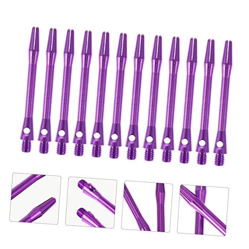 Mikikit 12pcs 45mm Darts Shaft Metal Stems 2BA Thread Aluminum Alloy for Soft Tip and Tip Darts Compatible Professional Sets