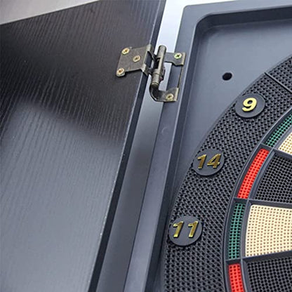 Electronic Dart Board Cabinet Set, with Integrated Scoreboard, Dart Storage for 12 Darts, Professional Darts Machine for Adults