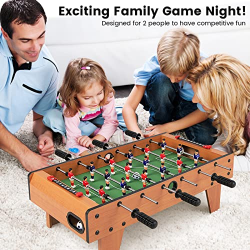 KOTEK 27" Foosball Table, Compact Soccer Table Game with 2 Footballs & Score Keepers, Tabletop Foosball for Kids, Adults, Game Room, Family Night, Arcades, Parties