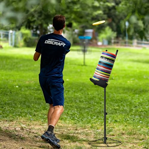 MR Disc Sports Pod Disc Holder, Disc Golf Station for Practice & Training with Carrying Bag