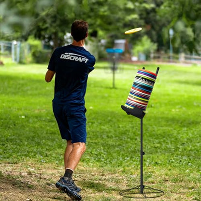 MR Disc Sports Pod Disc Holder, Disc Golf Station for Practice & Training with Carrying Bag