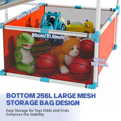2-Player Arcade Basketball Game Set,Upgraded Indoor Hoop with LED Light Electronic Scoreboard 4 Balls,Carnival Games Sports Toys Kids 3-10 for Home Party Backyard Outdoor Boys Girls Toddlers Gifts