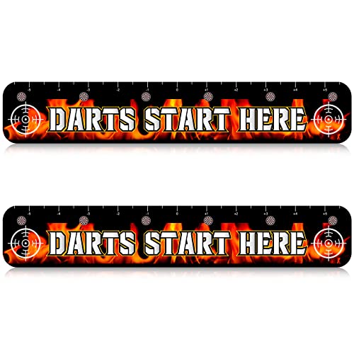 Amyhill 2 Pcs Dart Floor Marker Dart Throw Line Accessories for Players Party Game, 23.23 x 4.15 Inches