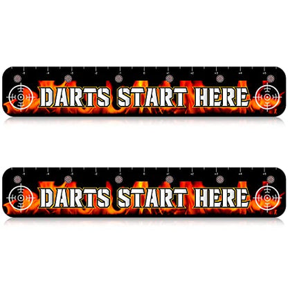 Amyhill 2 Pcs Dart Floor Marker Dart Throw Line Accessories for Players Party Game, 23.23 x 4.15 Inches