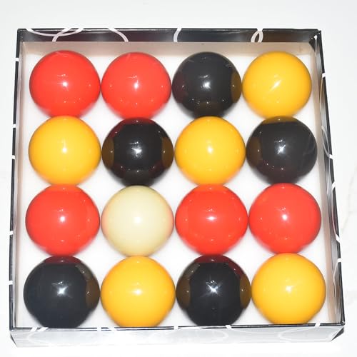 Billiard Balls Pool Table Ball Set - size: 2-1/4 Inch Red Yellow Black