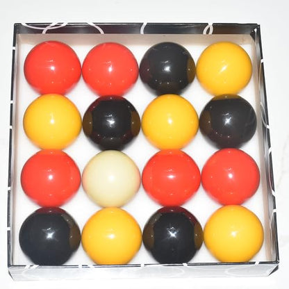Billiard Balls Pool Table Ball Set - size: 2-1/4 Inch Red Yellow Black
