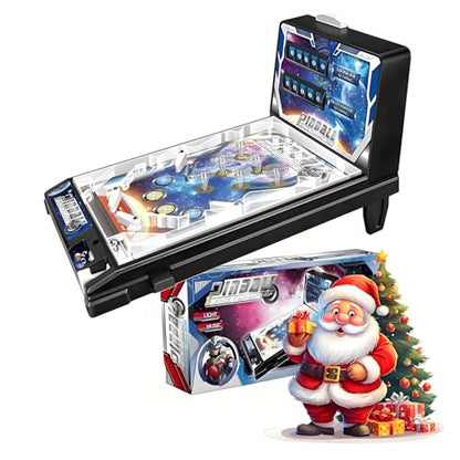 Arcade-Style Electronic Tabletop Pinball Machine - Retro Desktop Game with Lights Sounds | Home Pinball Toy for Kids Teens Adults | Gift for Birthday Christmas Party