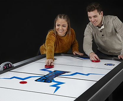Fat Cat Storm 7 Foot Air Hockey Table for Adults with 80 CFM Motor, LED Electronic Scorer, Hockey Table with Pucks and Paddles Included