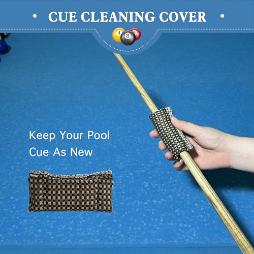 LAKINGO Pool Table Brush Set for Felt, 5 Kit Billiard Table and Rail Cleaning Accessories with 2 Wood Brush, 2 Ferrule Polish Cloths, Cue Shaft Cleaner Cloth - color: 5 Kit - Natural