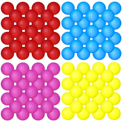 Hanaive 100 Pack Table Tennis Balls Multi Colored 40mm Plastic Balls Bulk Washable Small Game for Carnival Pool Games, Party Decoration Pet Toy - color: Classic Color