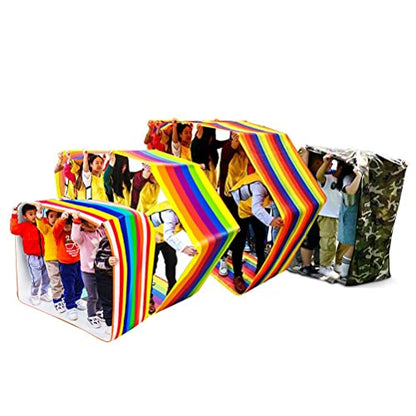 4PCS Teamwork Games Playing Run Mat，Outdoor Activities Carnival Fun Games Competition Games Rolling Running Mats, 7 Models (Size : Adult-20M/26FT) - size: Adult-20M/26FT