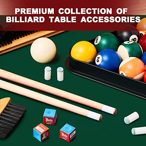 Outus 71 Pcs Premium Pool & Billiard Table Accessories Set – Pool Balls, Cue Sticks with Tips, Triangle Rack, Chalks, Brush Spot Stickers for Home Family & Beginner Practice - style: Standard Style Balls