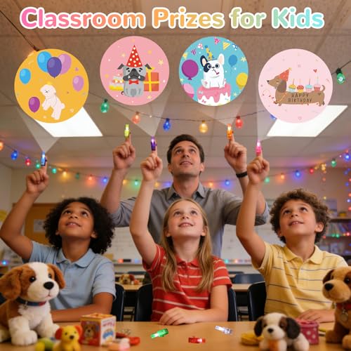 36 Pack Puppy Party Favors LED Finger Lights, Glow in the Dark Dog Birthday Pinata Party Supplies, Goodie Bag Stuffers Classroom Treasure Box Prizes for Kids - style: puppy birth
