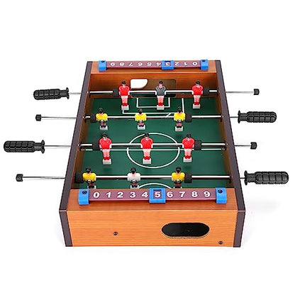 Foosball Table for Home, 13.6 x 8.5in Tabletop Foosball Table Portable Mini Table Football, Soccer Game Set with Two Balls for Party Adults and Kids Indoor Game Play