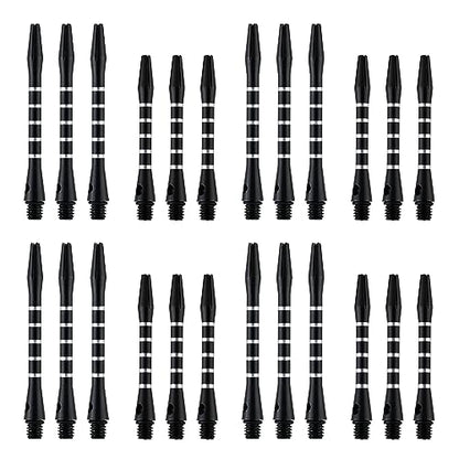 Dart Shafts for Soft and Steel Tips Aluminum Alloy Nylon Shaft PC Shaft Dart Stems 24 Pack