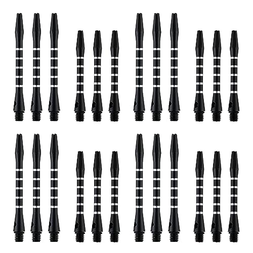 Dart Shafts for Soft and Steel Tips Aluminum Alloy Nylon Shaft PC Shaft Dart Stems 24 Pack