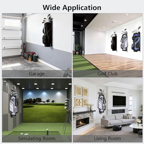 Wall Mount Golf Bag Storage Stand Organizer Rack for Garage,Golf Bag Storage,Tool-Free Length Adjustment,Golf Bag wall Storage,Golf Storage Organizer for Garage,Clubs, Home, Basement