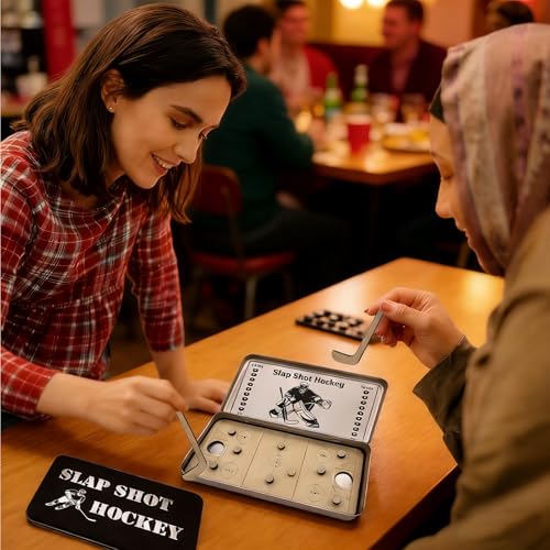 Hockey Travel Game,Tabletop Hockey Games,Hockey Board Game,Travel Game Baseball Football Knuckle Dice Table Game for Adults (Hockey) - color: Hockey