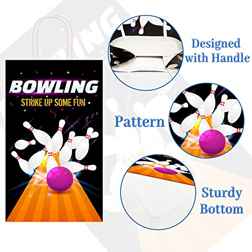 chiazllta 12 Pieces Bowling Party Gift Treat Bag Bowling Ball Candy Goodie Favor Bags with Handle for Bowling Theme Birthday Party Baby Shower Favors Supplies - style: Bowling Ball
