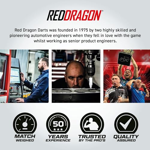 RED DRAGON Nitro Flite Integrated Flight & Shaft System - Dual-Core Polycarbonate for Stable, Consistent Flight, No.2 Shape, Intermediate (28mm) Length, White & Orange