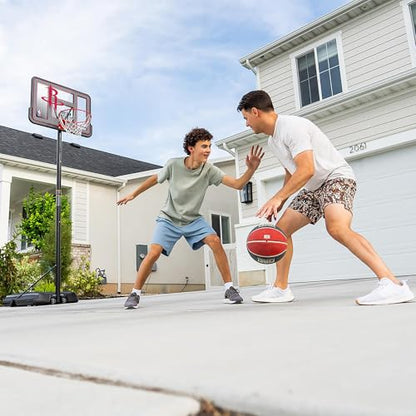 Lifetime NBA Houston Rockets Portable Basketball Hoop, Adjustable Height 7.5-10 Ft, 44 Inch Shatterproof Fusion Backboard, Base with Wheels - color: Houston Rockets