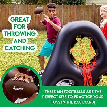 Franklin Sports Kids Football Target Toss Game - Inflatable Throwing Target Toy with Soft Mini Footballs - Fun Kids Sports Game - style: Replacement Footballs