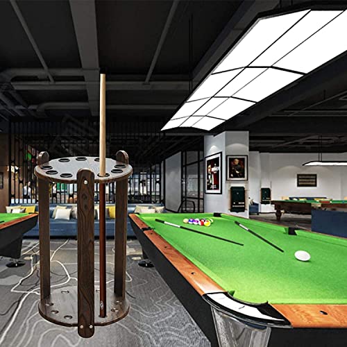 Cue Racks Pool Cue Rack Wooden Freestanding Pool Cues Racks Rod Accessories Supplies Billiard Table Rack Holds 9 Ball Holders WEWYQSJXBXF-211222(Color:Brown;Size:33x60cm)