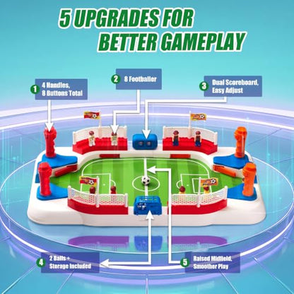 Soccer Board Game for Kids: Mini Table Top Football Indoor Games, Pinball Machine for Boys 5 6 7 8-12 Years Old, Interactive Tabletop Foosball Toys Birthday Sports Gifts