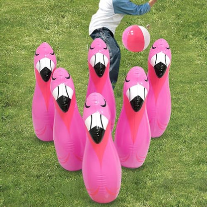 DYNWAVE Kids Inflatable Bowling Set Ball and Bowling Pins Early Education Party Game Indoor Outdoor Games for Events Birthday