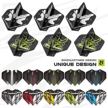 Dart Accessories Kit Including 36pcs Dart Flights 45pcs Dart Shafts for Steel/Soft Tip Darts,Sharpener, Dart Stems Remover Tool, 50 Metal Rings,50 Rubber Rings, Pack of 195pcs Accessories