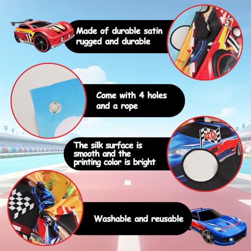 Vuzvuv Toss Games Banner with 4 Bean Bags and 5 Scores Holes for Race Car Party Favors, Adults Birthday Party Decorations