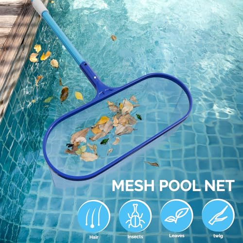 VINGLI 3-in-1 Pool Cleaning Kit, Pools Maintenance Equipment with Pool Net, Pool Brush and SPA Brush, Pool Maintenance Tools for Inground&Above Ground Swimming Pools - size: Style 3 : 3 in 1