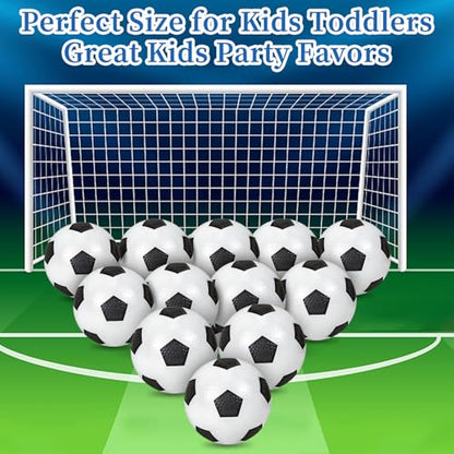 12 Pack Mini Soccer Balls for Kids, 4'' Small Soccer Ball for Pool Beach Garden Sports Game Party Supplies, Inflatable Mini Classics Soccer Balls for Indoor Outdoor Games - style: 12P Mini Classics Soccer Balls
