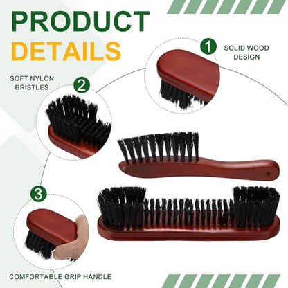 PATIKIL Pool Table Cleaning Brush, Billiard Felt Cleaner Accessory Wooden Pool Brush, Cleaning Cloth, Sticky Lint Roller - color: Wine Red