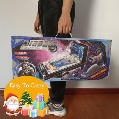 Electronic Table Pinball Machine, Portable Pinbafall Game Toys with Scoreboard, LED Light and Sound Effects, for 4 Year Olds Plus Great Christmas