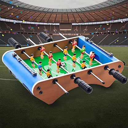 Compact Foosball Table for Adults and Kids | Portable Table Soccer Game Set | Family Fun Desk Football Game | Mini Table Top Soccer for Children
