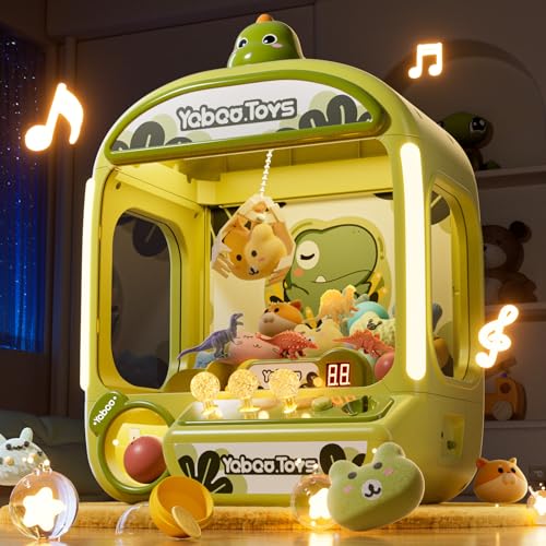 Claw Machine for Kids, Dinosaur Toy Claw Machine Large, Mini Arcade Machine with Prizes Toys Refill Inside, Kids Vending Game Machine, Party Prize Candy Dispenser, Easter Gift for Girls Boys - style: Dinosaurs